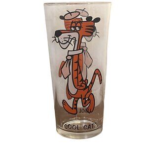 Vintage Pepsi 1973 Cool Cat Warner Bros Collectible Glass